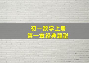 初一数学上册第一章经典题型