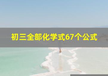 初三全部化学式67个公式