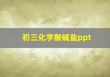 初三化学酸碱盐ppt