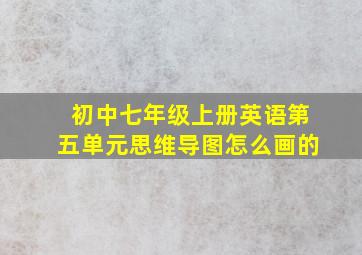 初中七年级上册英语第五单元思维导图怎么画的