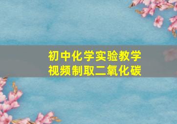 初中化学实验教学视频制取二氧化碳