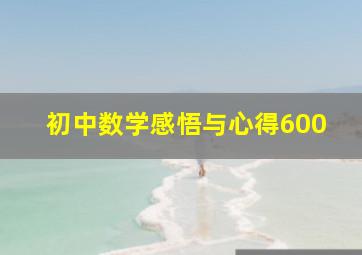 初中数学感悟与心得600