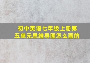 初中英语七年级上册第五单元思维导图怎么画的