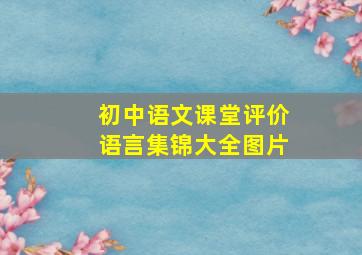 初中语文课堂评价语言集锦大全图片