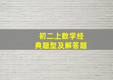 初二上数学经典题型及解答题