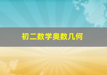 初二数学奥数几何