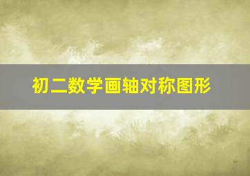 初二数学画轴对称图形