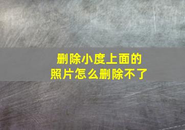 删除小度上面的照片怎么删除不了