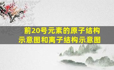 前20号元素的原子结构示意图和离子结构示意图