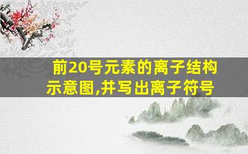 前20号元素的离子结构示意图,并写出离子符号