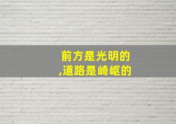 前方是光明的,道路是崎岖的