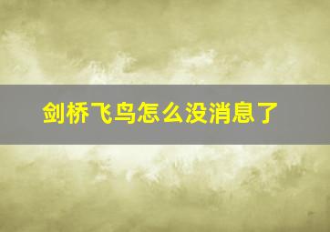 剑桥飞鸟怎么没消息了