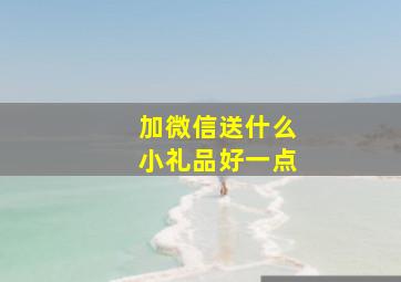 加微信送什么小礼品好一点