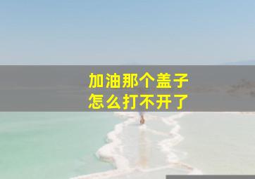 加油那个盖子怎么打不开了