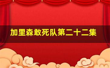 加里森敢死队第二十二集