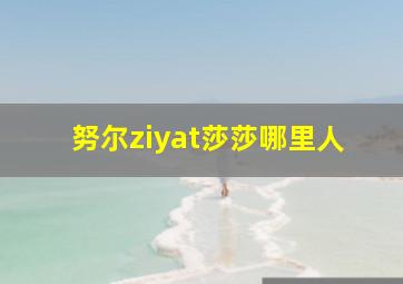 努尔ziyat莎莎哪里人