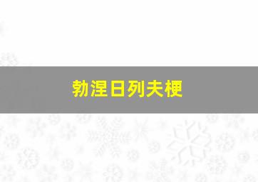 勃涅日列夫梗