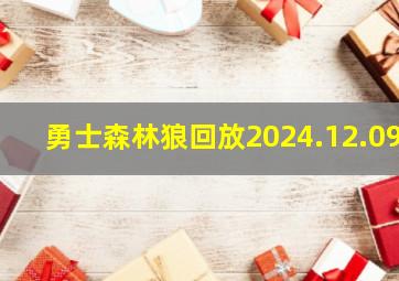 勇士森林狼回放2024.12.09