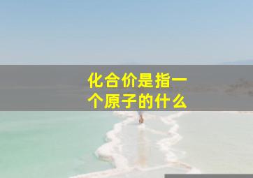 化合价是指一个原子的什么