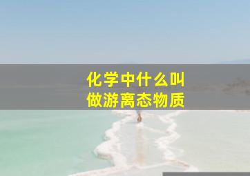 化学中什么叫做游离态物质