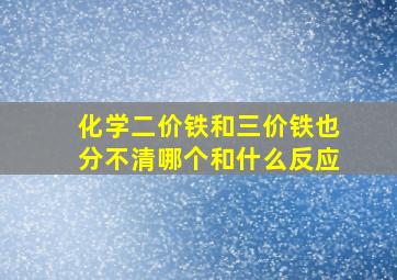 化学二价铁和三价铁也分不清哪个和什么反应