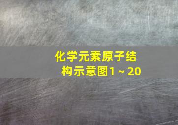 化学元素原子结构示意图1～20