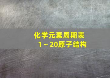 化学元素周期表1～20原子结构