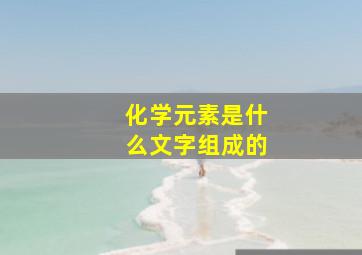 化学元素是什么文字组成的