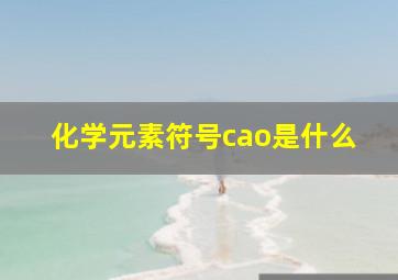 化学元素符号cao是什么