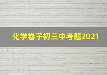 化学卷子初三中考题2021