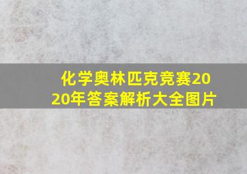 化学奥林匹克竞赛2020年答案解析大全图片