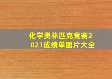 化学奥林匹克竞赛2021成绩单图片大全