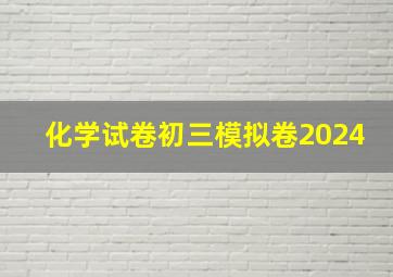 化学试卷初三模拟卷2024