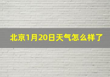 北京1月20日天气怎么样了