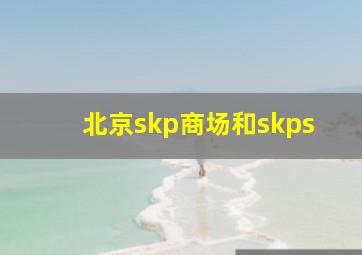 北京skp商场和skps