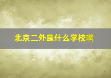 北京二外是什么学校啊