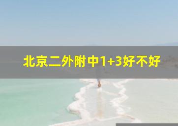 北京二外附中1+3好不好