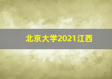 北京大学2021江西