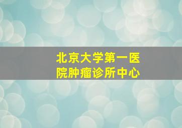 北京大学第一医院肿瘤诊所中心