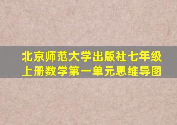 北京师范大学出版社七年级上册数学第一单元思维导图