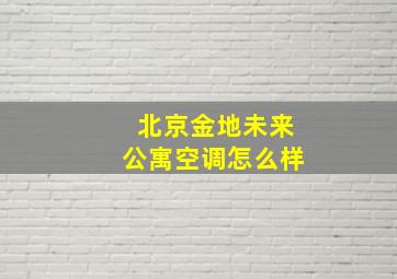 北京金地未来公寓空调怎么样