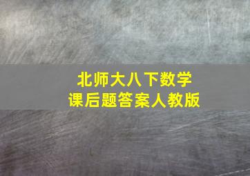 北师大八下数学课后题答案人教版