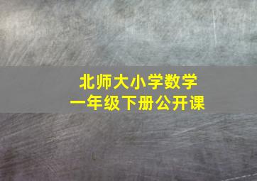 北师大小学数学一年级下册公开课