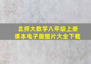 北师大数学八年级上册课本电子版图片大全下载