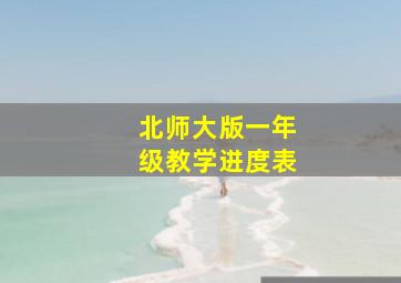 北师大版一年级教学进度表