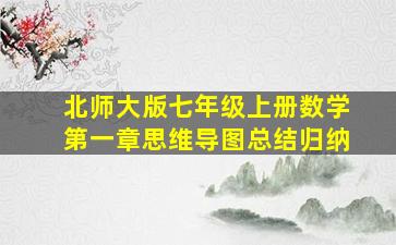 北师大版七年级上册数学第一章思维导图总结归纳