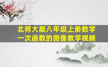 北师大版八年级上册数学一次函数的图像教学视频