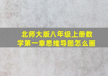 北师大版八年级上册数学第一章思维导图怎么画