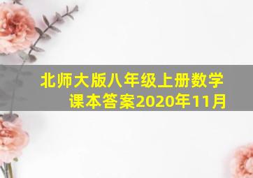 北师大版八年级上册数学课本答案2020年11月