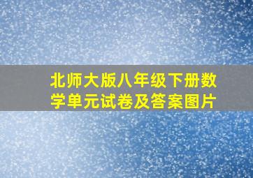 北师大版八年级下册数学单元试卷及答案图片